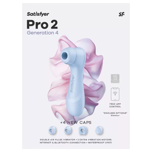 Satisfyer Pro 2 Generation 4 - õhulainetega kliitoristimulaator (sinine)