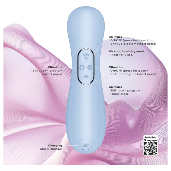 Satisfyer Pro 2 Generation 4 - õhulainetega kliitoristimulaator (sinine)