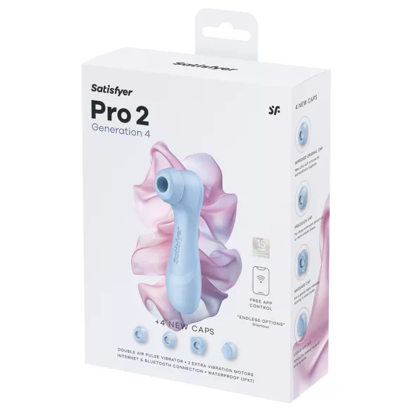 Satisfyer Pro 2 Generation 4 - õhulainetega kliitoristimulaator (sinine)
