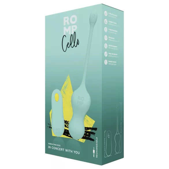 ROMP Cello - vibrogeishakuulid puldiga - roheline