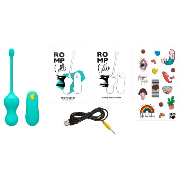 ROMP Cello - vibrogeishakuulid puldiga - roheline