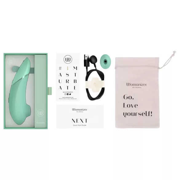 Womanizer Next - akuga õhulainetega kliitoristimulaator (salveiroheline)