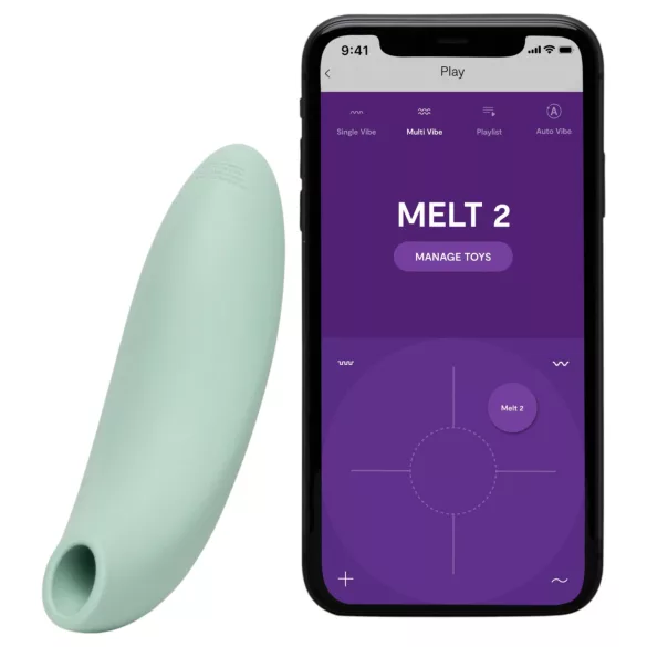 We-Vibe Melt 2 - äpiga juhitav õhulainetega kliitoristimulaator (türkiissinise värvi)