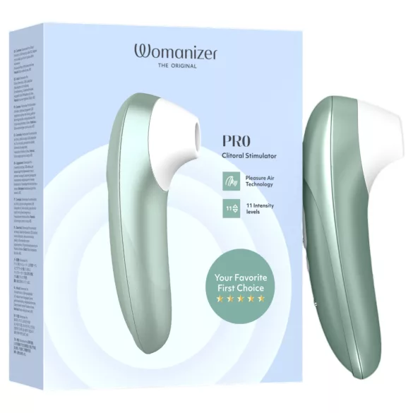Womanizer Pro - õhulainetega kliitori stimulaator (roheline)