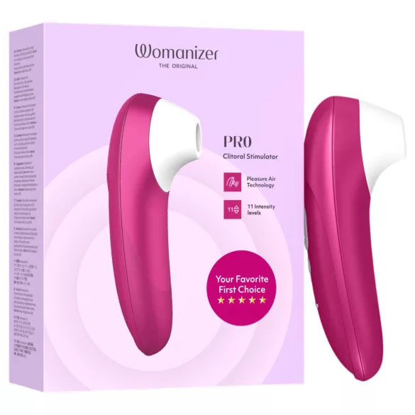 Womanizer Pro - õhulainetega kliitoristimulaator (roosa)