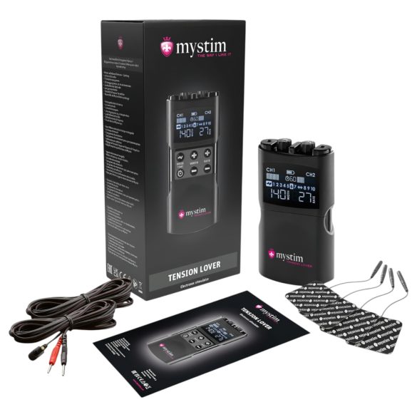 mystim Tension Lover 2 - digitaalne elektro komplekt (must)