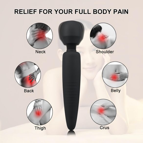 Mrow - laetav veekindel vibraator - must