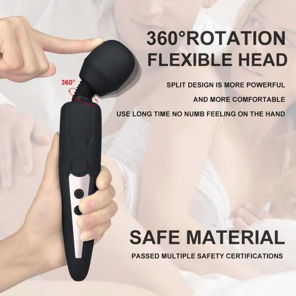 Mrow - laetav veekindel vibraator - must