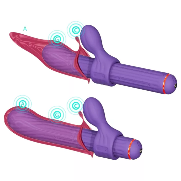 Magic Stick S1 - multifunktsionaalne vibraator - lilla