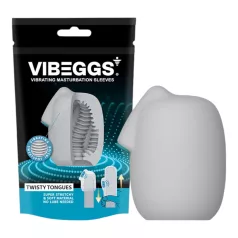 VIBEGGS Twisty Tongues - vibreeriv munamasturbaator (valge)