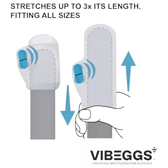 VIBEGGS Candy Curves - vibro munand masturbaator - valge