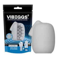 VIBEGGS Blow Misty - vibro munand masturbator - valge