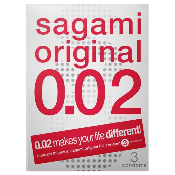 Sagami Original 0,02 - kondoomid - 55 mm - 3 tk