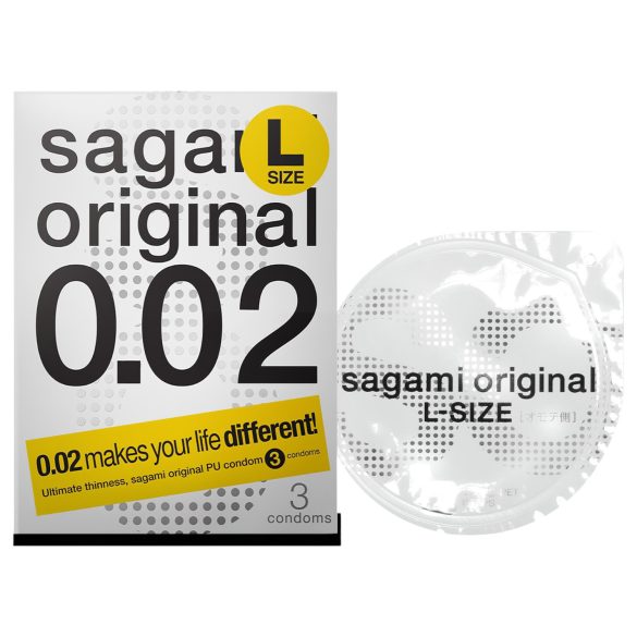 Sagami Original 0,02 L - kondoomid - 58mm - 3 tk