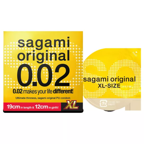 Sagami Original 0,02 XL - kondoom - XL suurus 61mm - 1 tk