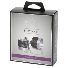 Fifty Shades of Grey - satiinist käerauad - hõbedane