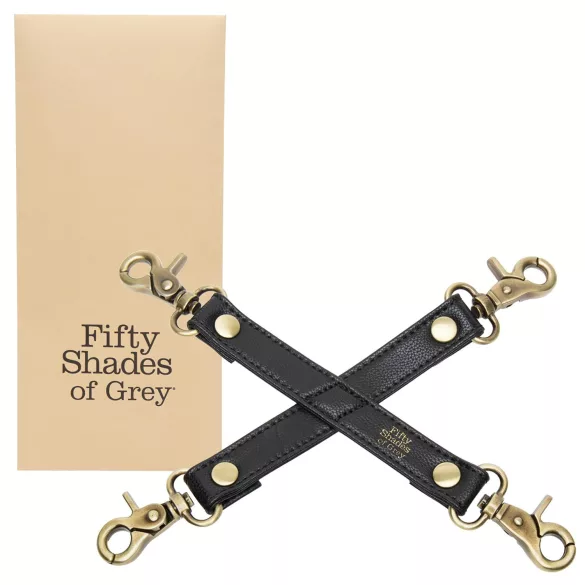 Fifty Shades of Grey - ristkinnitusrihmad - nahk - must