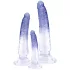 Crystal Clear - anaaltreener dildode komplekt - 3 tk läbipaistev-sinine