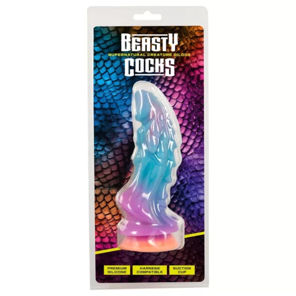 Beasty Cocks - tulnukalik silikoondildo (sinine-oranž)