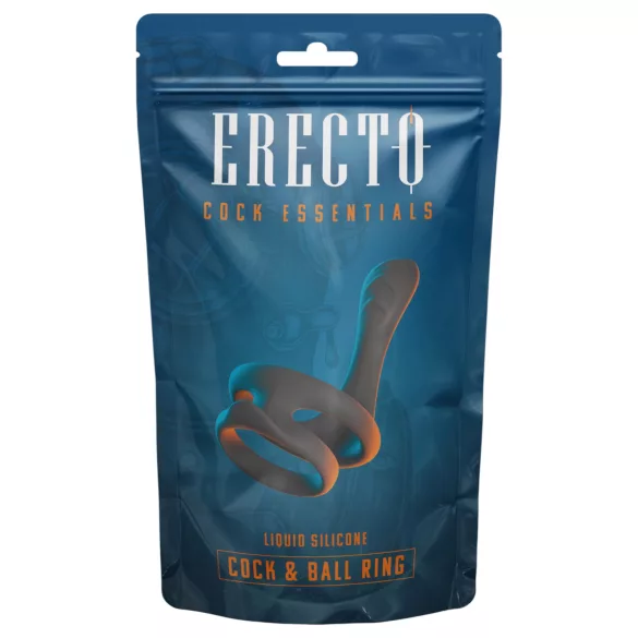 Erecto - peenise ja munandite rõngas - must