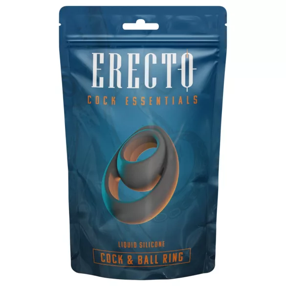 Erecto - peenise ja munandite rõngas - tugev - must