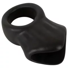 Erecto - peeniserõngas munandite venitiga - must