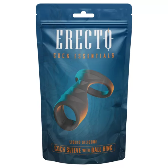 Erecto - 2in1 peeniserõngas - must