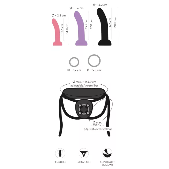 You2Toys - strap-on dildode komplekt - must