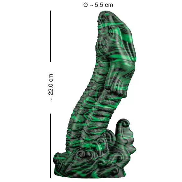 Beasty Cocks Lizard Peak - dildo - sisalikukujuline - roheline-must
