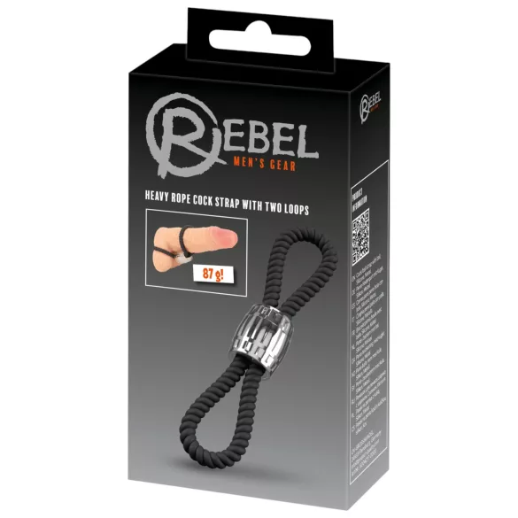 Rebel Cock Strap - reguleeritav topelt silikoonist peenisekinnitus (87 g)