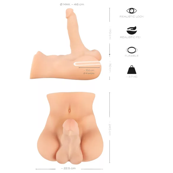 Realistixxx Deluxe Man 02 - mehe torss - naturaalne