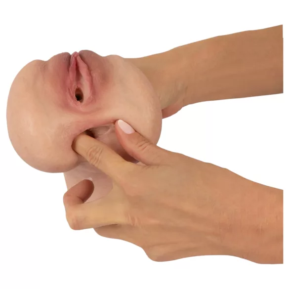 Realistixxx Real Stroker - elutru vagina ja anaalmasturbaator (nahatooniline)