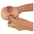 Realistixxx Real Stroker - elutru vagina ja anaalmasturbaator (nahatooniline)