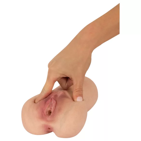 Realistixxx Real Stroker - elutru vagina ja anaalmasturbaator (nahatooniline)