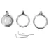 fetish collection - mini peenisekorpus 3 vahetatava munandiringiga (hõbedane)