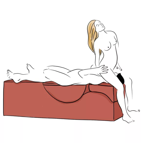 Liberator Aria Flip Chaise - muudetav tantra diivanmõõbel - 3-osaline (must)