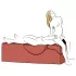 Liberator Aria Flip Chaise - muudetav tantra diivanmõõbel - 3-osaline (must)