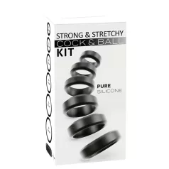 You2Toys - peenise- ja munandiringide komplekt (must) - 6 tk