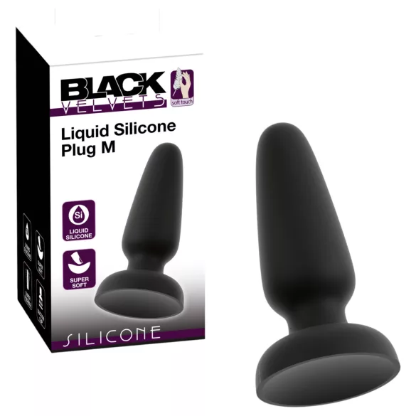 Black Velvets - iminapaga silikoonist anaalpunn (must) - M