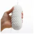 TENGA 3Dx Flow - lainelise mustriga masturbaator (valge)