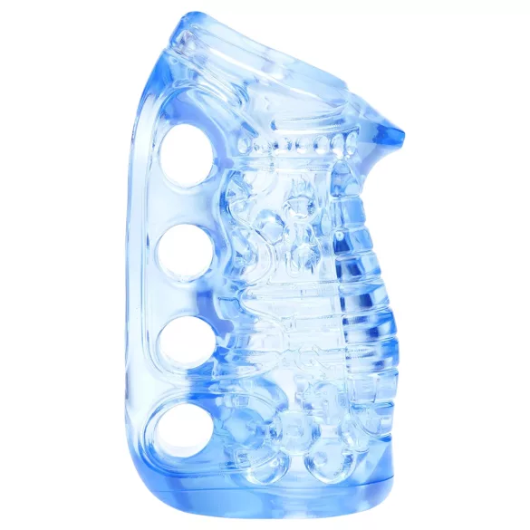 Fleshlight Fleshskins Grip Blue Ice - mõlemast otsast avatud masturbaator (sinine)