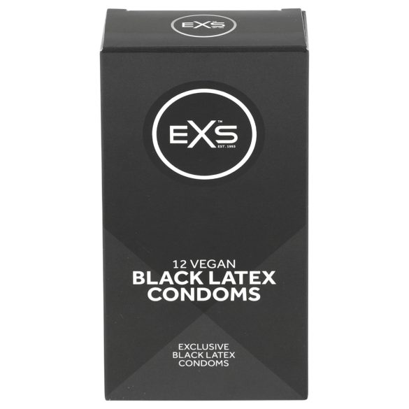 EXS Black - lateks kondoomid - must - 12 tk