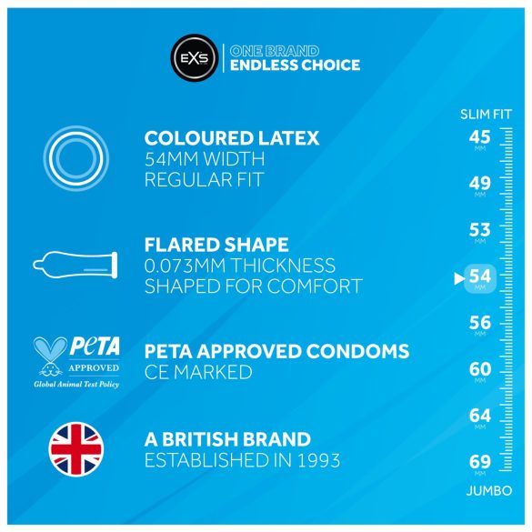 EXS Black - lateks kondoomid - must - 12 tk