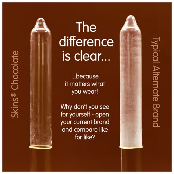 Skins - šokolaadimaitseline kondoom - 4 tk
