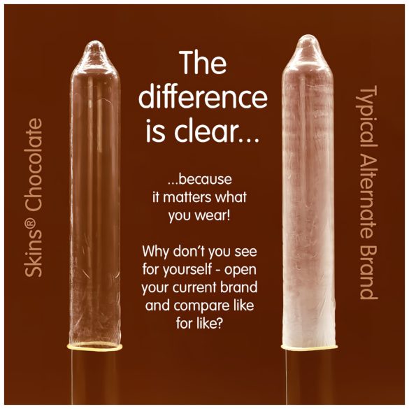 Skins - šokolaadimaitselised kondoomid - 8 tk