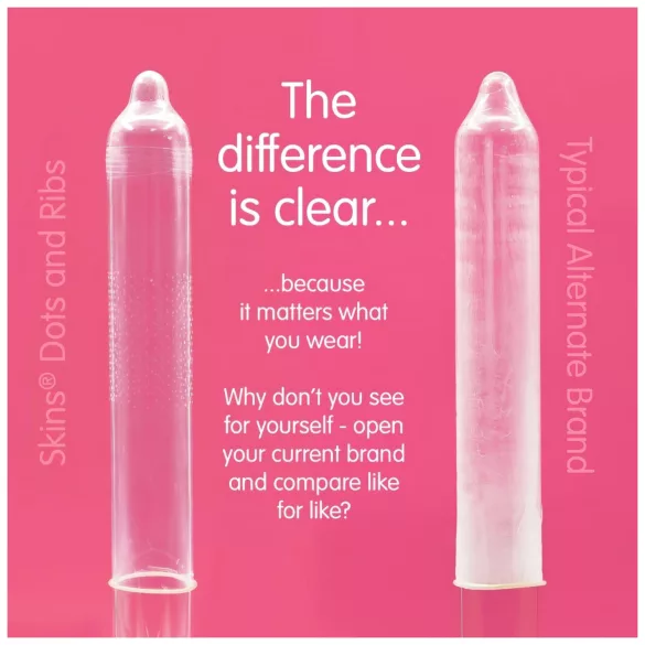 Skins - soonilised ja täpilised kondoomid - 16 tk