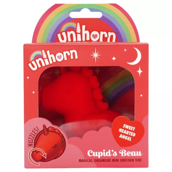 Unihorn Cupid's Beau - akuga kliitorivibraator - punane
