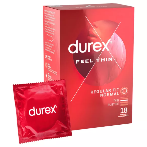 Durex Feel Thin - õhuke kondoom - naturaalne tunne - 18 tk