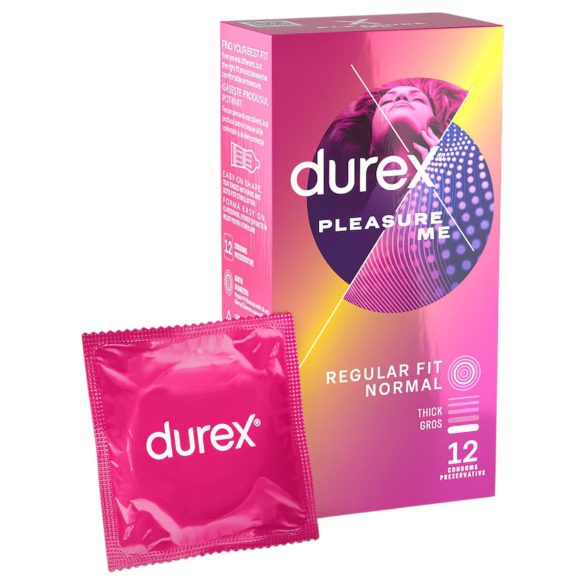 Durex Pleasure Me - ribistatud ja täppskeerdatud kondoomid (12tk)