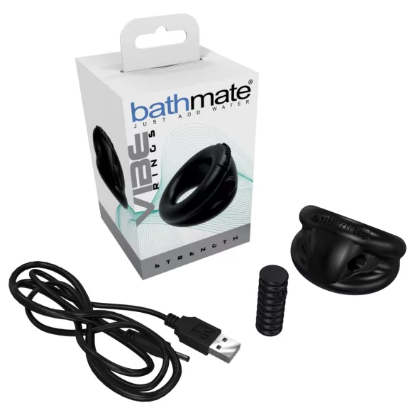 Bathmate Vibe Ring Strength - akuga vibro-kukerõngas (must)